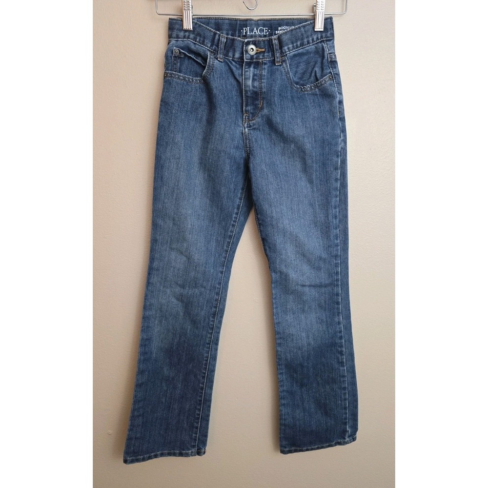 Children's Place‎ Girls Jeans Bootcut Semi-Evasee Size 12 Slim Adjustable Waist